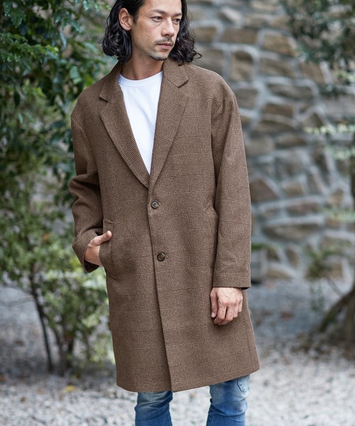 「CAMBIO」 チェスターコート L チャコール メンズ_画像6