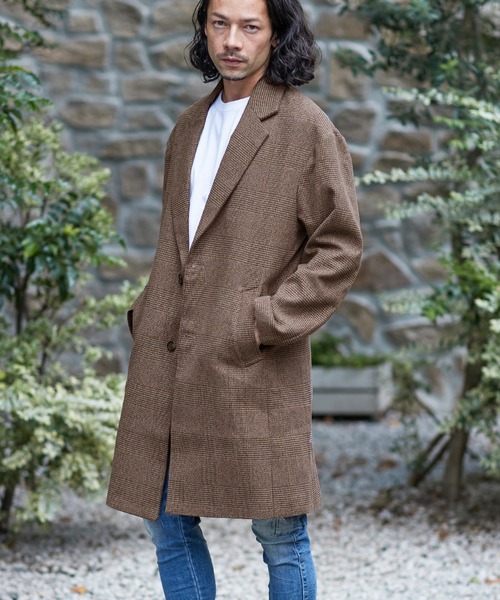 「CAMBIO」 チェスターコート L チャコール メンズ_画像7