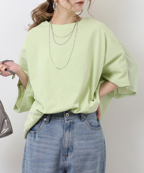 tシャツ hunch USAコットン　前後２WAY　ドルマンTシャツ レディース hunch tシャツ USAコットン 前後2WAY ドルマンTシャツ