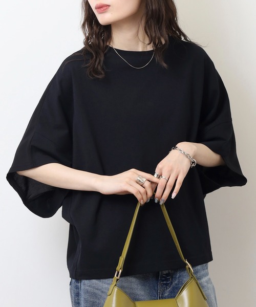 tシャツ hunch USAコットン　前後２WAY　ドルマンTシャツ レディース