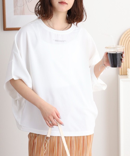 tシャツ hunch USAコットン　前後２WAY　ドルマンTシャツ レディース セール】USAコットン 前後2WAY ドルマンTシャツ（Tシャツ