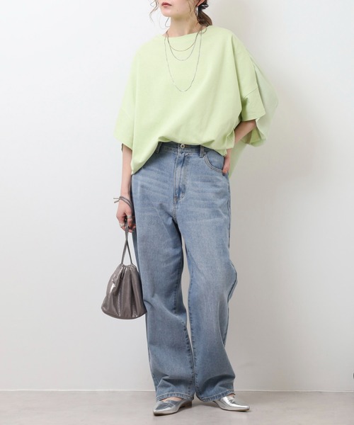 tシャツ hunch USAコットン　前後２WAY　ドルマンTシャツ レディース セール】USAコットン 前後2WAY ドルマンTシャツ（Tシャツ