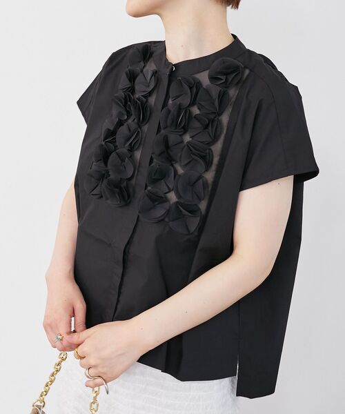le.coeur blanc / ルクールブラン TORRAZZO DONNAフラワーモチーフブラウス TORRAZZO DONNAフラワーモチーフブラウス/le.coeur blanc