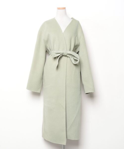 FRAY I.D（フレイ・アイディー） ノーカラーコート 1 グリーン