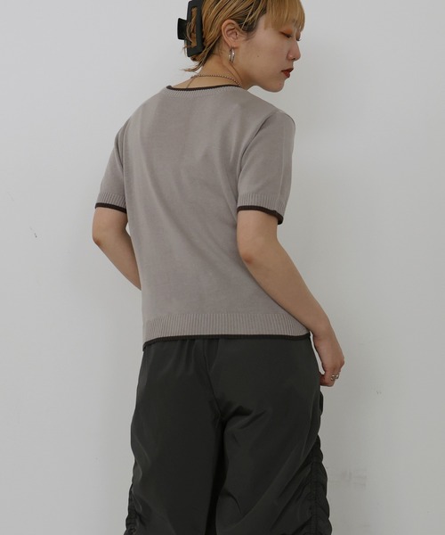 Mili affinity tシャツ バイカラーニットトップス レディース