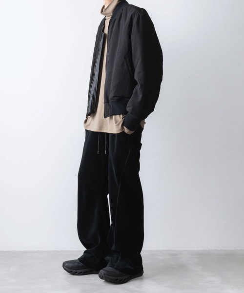 ATTACHMENT（アタッチメント） パンツ CO/PE ベロア ジャージー 3D