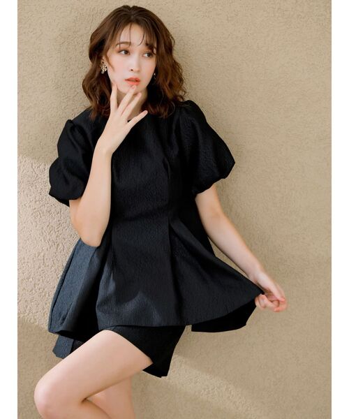 ブラウス シャツ 「藤井サチコラボ」フクレジャカードチュニック レディース