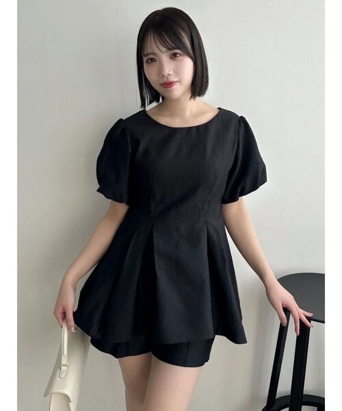 dazzlin 【藤井サチコラボ】フクレジャカードチュニック dazzlin ブラウス シャツ 「藤井サチコラボ」フクレジャカード