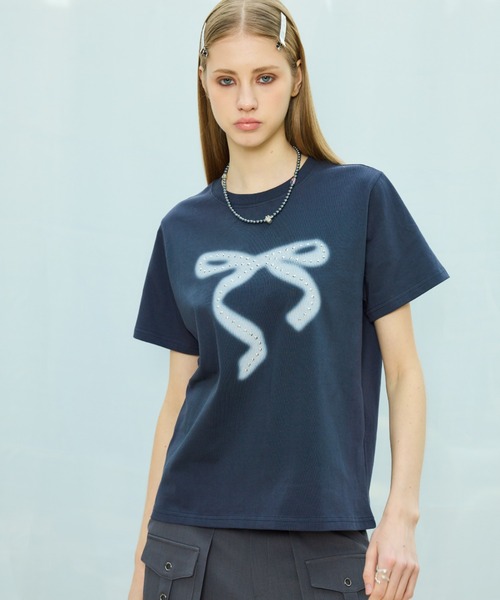 tシャツ L9 RIBBON T-SHIRT レディース