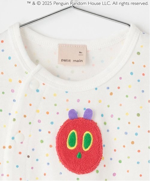 petit main ベビー服 ロンパース 「はらぺこあおむし」総柄2WAY