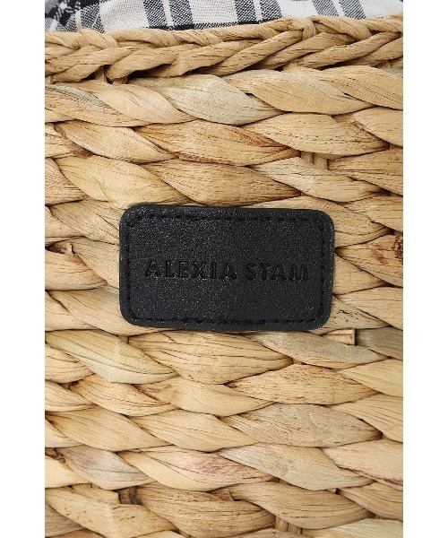 新品タグ付 アリシアスタン レザーハンドル ペーパーバッグ かごバッグ スクエア ALEXIA STAM（アリシアスタン） ハンドバッグ Water Grass One Handle