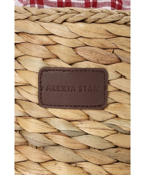 新品タグ付 アリシアスタン レザーハンドル ペーパーバッグ かごバッグ スクエア ALEXIA STAM（アリシアスタン） ハンドバッグ Water Grass One Handle