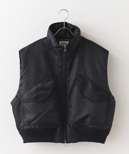 KIFFE ベスト ジレ KIFFE/キッフェ MILITARY STAND COLLAR VEST