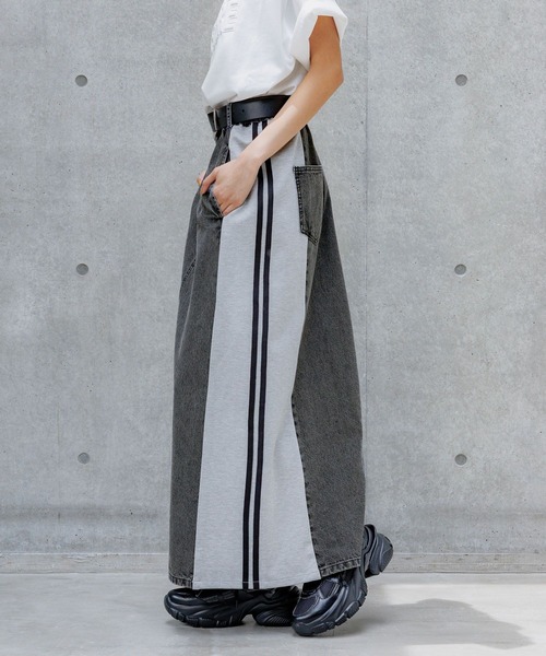 PAGEBOY スカート ドッキングデニムスカート : ZOZOTOWN Yahoo