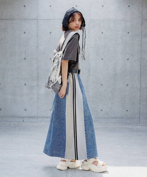 PAGEBOY スカート ドッキングデニムスカート : ZOZOTOWN Yahoo