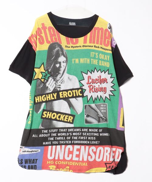 「HYSTERIC GLAMOUR」 半袖カットソー FREE ブラック レディース