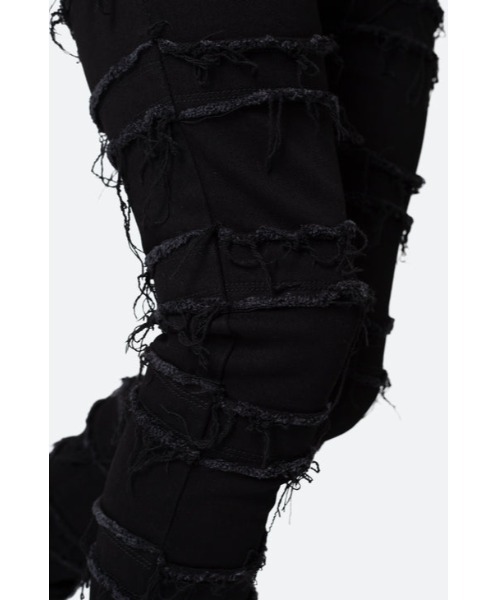 mnml ミニマル X597 パネルスキニースタックデニムパンツ X597 PANELED SKINNY STACKED DENIM デニムパンツ フレアパンツ|mnml