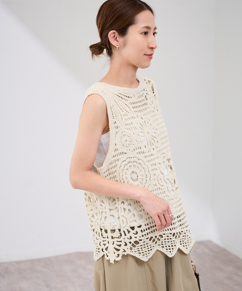 FRAMeWORK ブラウス シャツ コットン刺繍ブラウス レディース
