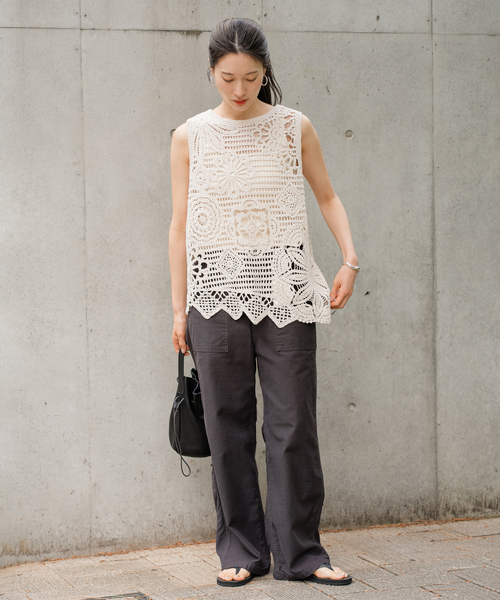 FRAMeWORK ブラウス シャツ コットン刺繍ブラウス レディース