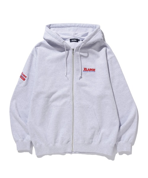 X large パーカー XLARGE 「XLARGE」 ジップアップパーカー X-LARGE アッシュ