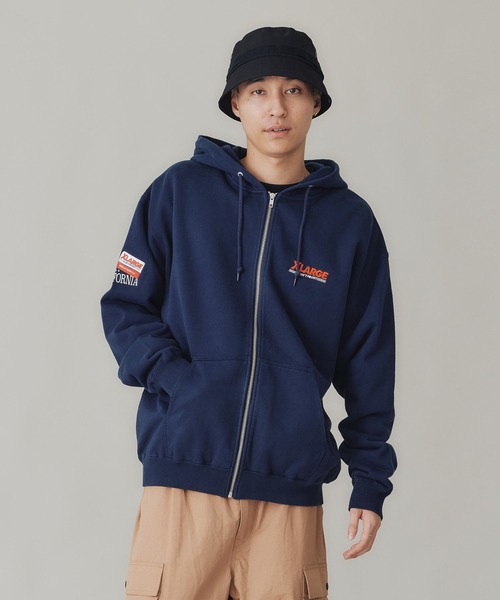 X large パーカー XLARGE 「XLARGE」 ジップアップパーカー X-LARGE アッシュ