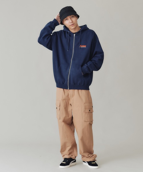 X large パーカー XLARGE 「XLARGE」 ジップアップパーカー M ブラック メンズ