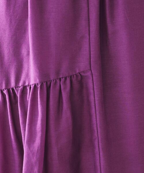 UNTITLED（アンタイトル） スカート 綿シルク変形ティアードスカート