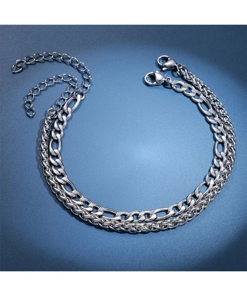 ブレスレット シルバーチェーンブレスレット2本セット(LEY) レディース