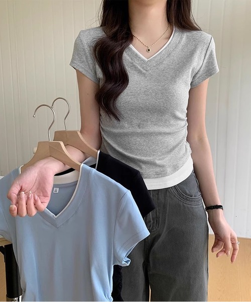 「MAISON DE THERESE」 半袖Tシャツ M ブルー レディース