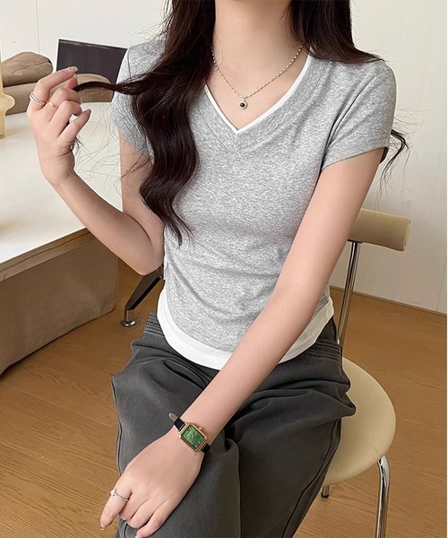 「MAISON DE THERESE」 半袖Tシャツ M ブルー レディース