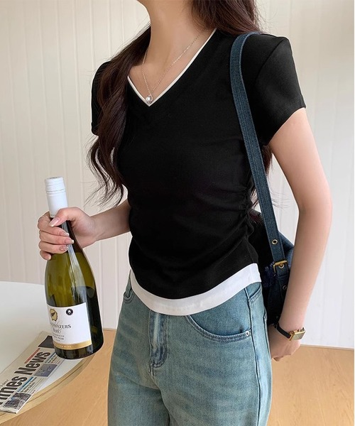 「MAISON DE THERESE」 半袖Tシャツ M ブルー レディース