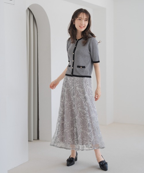 MISCH MASCH（ミッシュマッシュ） スカート ループラメ刺繍スカート