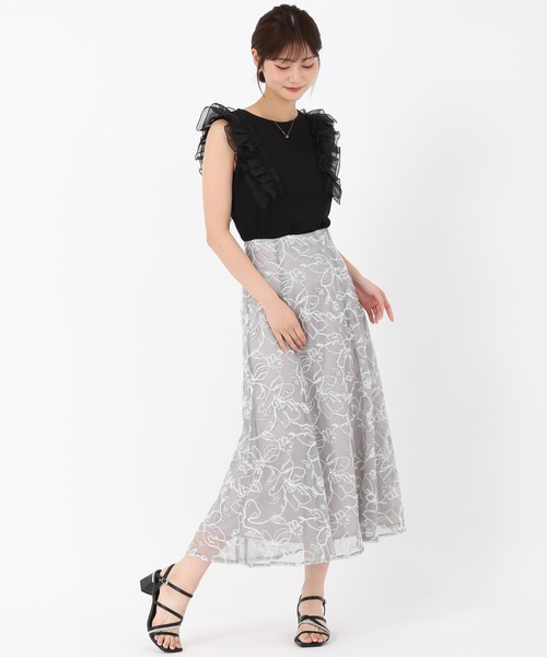 MISCH MASCH（ミッシュマッシュ） スカート ループラメ刺繍スカート