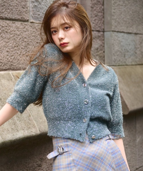 新品未使用CFCL ラメ半袖ニットグレーシルバー JILL by JILL STUART（ジルバイジルスチュアート） ニット セーター