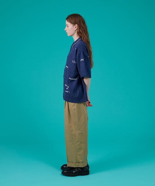 「ONCILY」 半袖ニット SMALL ネイビー メンズ