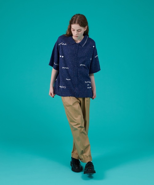 「ONCILY」 半袖ニット SMALL ネイビー メンズ