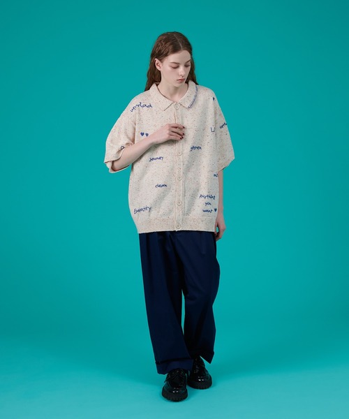 「ONCILY」 半袖ニット SMALL ネイビー メンズ