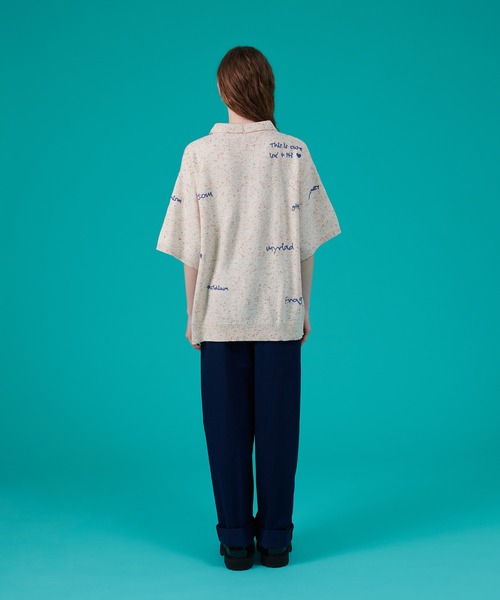 「ONCILY」 半袖ニット SMALL ネイビー メンズ
