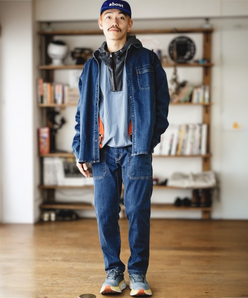 「gym master」 デニムパンツ LARGE ブルー メンズ