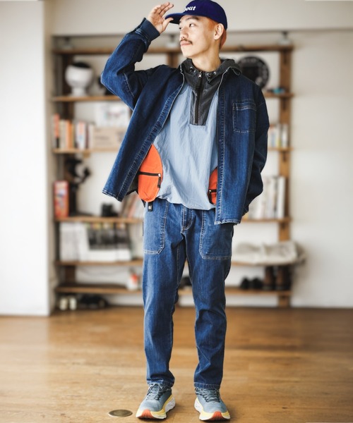 「gym master」 デニムパンツ LARGE ブルー メンズ