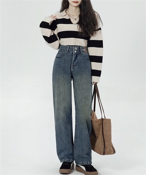 「Dream garden」 デニムパンツ X-LARGE ブラック レディース