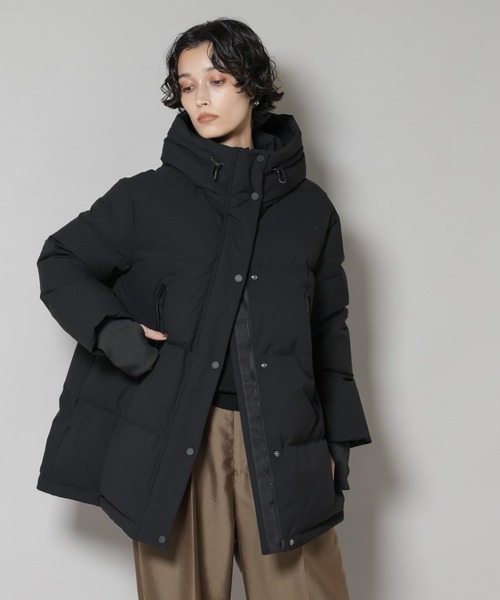 【美品】nano・universe × 西川ダウン　ミドル丈ダウンコート セール】「西川ダウン(R)」ミドル丈バックタックコート（ダウン