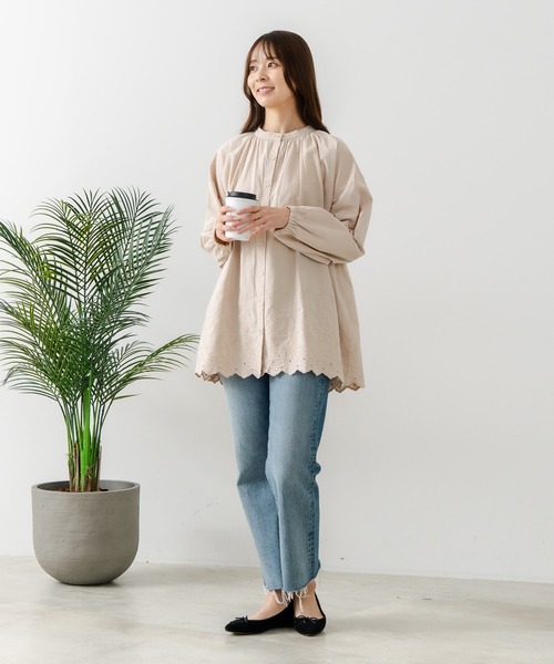 ronherman   forte forte 刺繍ブラウス fort point（フォートポイント） ブラウス シャツ 「C-FORT POINT