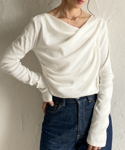 She's Closet tシャツ 2wayオープンネック長袖オフショル