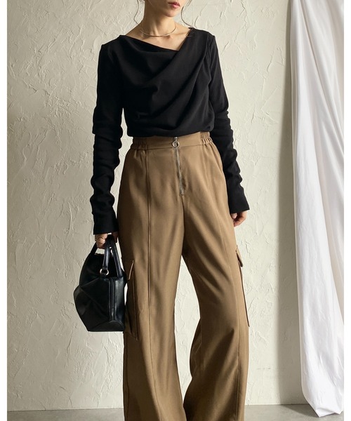 She's Closet tシャツ 2wayオープンネック長袖オフショル