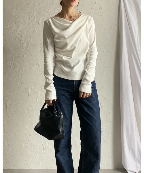 She's Closet tシャツ 2wayオープンネック長袖オフショル