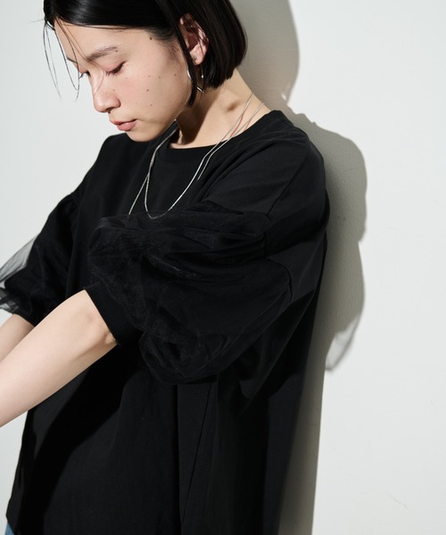 「Shelly island」 半袖カットソー FREE ブラック レディース_画像5