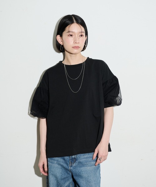 「Shelly island」 半袖カットソー FREE ブラック レディース_画像6