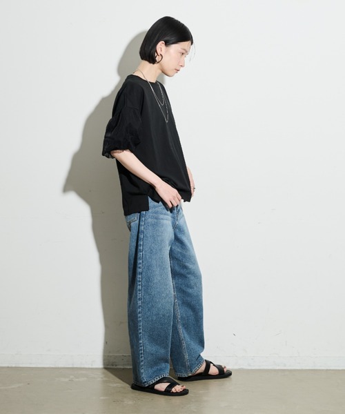 「Shelly island」 半袖カットソー FREE ブラック レディース_画像9