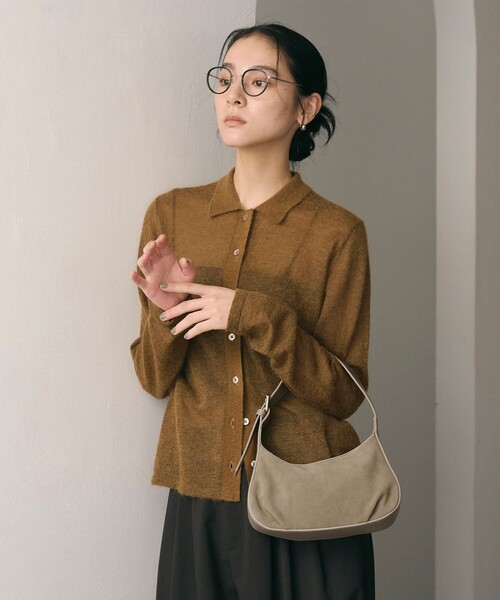 BEAUTY&YOUTH スエードムーンワイドベルトワンショルダーバッグ BEAUTY＆YOUTH UNITED ARROWS ショルダーバッグ バッグ スエード